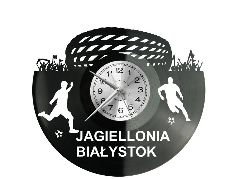 Jagiellona Białystok Stadion Zegar Ścienny Płyta Winylowa Nowoczesny Dekoracyjny Na Prezent Urodziny