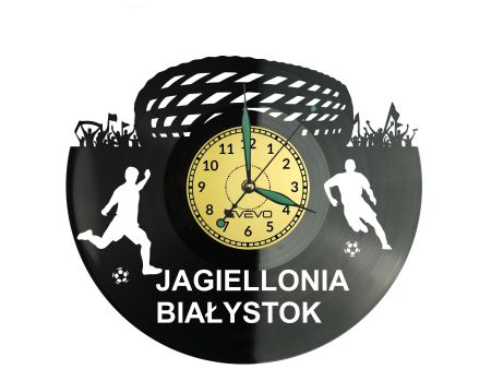 Jagiellona Białystok Stadion Zegar Ścienny Płyta Winylowa Nowoczesny Dekoracyjny Na Prezent Urodziny