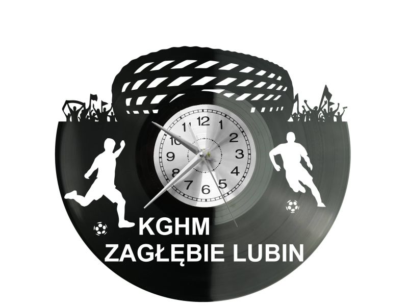 KGHM Zagłębie Lubin Stadion Zegar Ścienny Płyta Winylowa Nowoczesny Dekoracyjny Na Prezent Urodziny