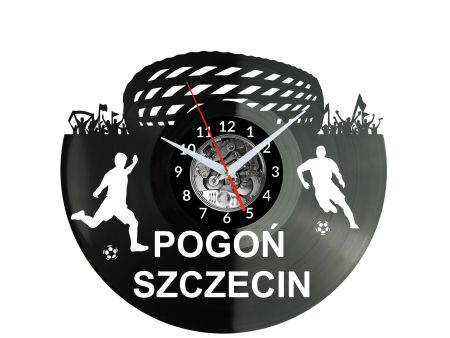 Pogoń Szczecin Stadion Zegar Ścienny Płyta Winylowa Nowoczesny Dekoracyjny Na Prezent Urodziny