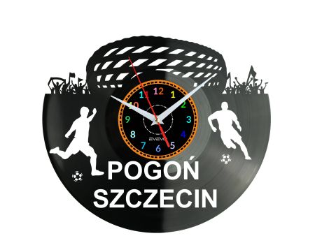 Pogoń Szczecin Stadion Zegar Ścienny Płyta Winylowa Nowoczesny Dekoracyjny Na Prezent Urodziny