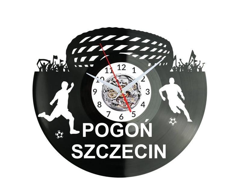 Pogoń Szczecin Stadion Zegar Ścienny Płyta Winylowa Nowoczesny Dekoracyjny Na Prezent Urodziny