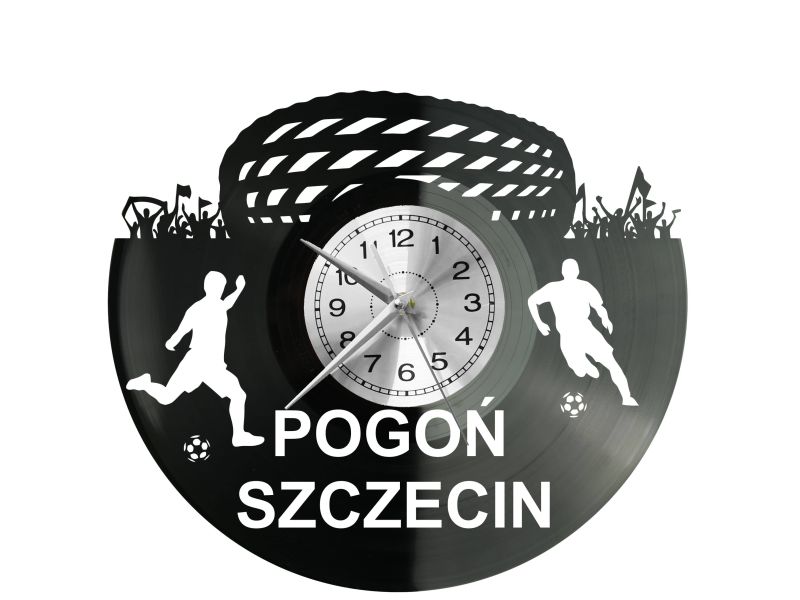 Pogoń Szczecin Stadion Zegar Ścienny Płyta Winylowa Nowoczesny Dekoracyjny Na Prezent Urodziny