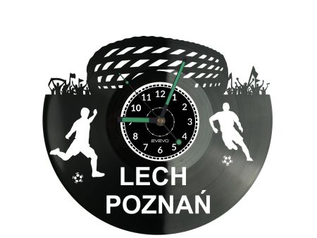 Lech Poznań Stadion Zegar Ścienny Płyta Winylowa Nowoczesny Dekoracyjny Na Prezent Urodziny