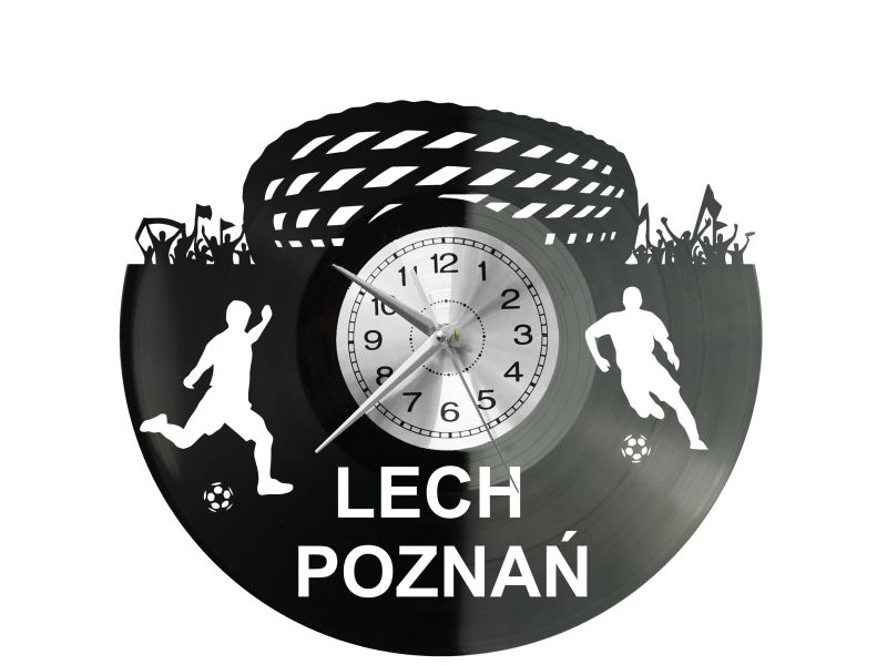 Lech Poznań Stadion Zegar Ścienny Płyta Winylowa Nowoczesny Dekoracyjny Na Prezent Urodziny