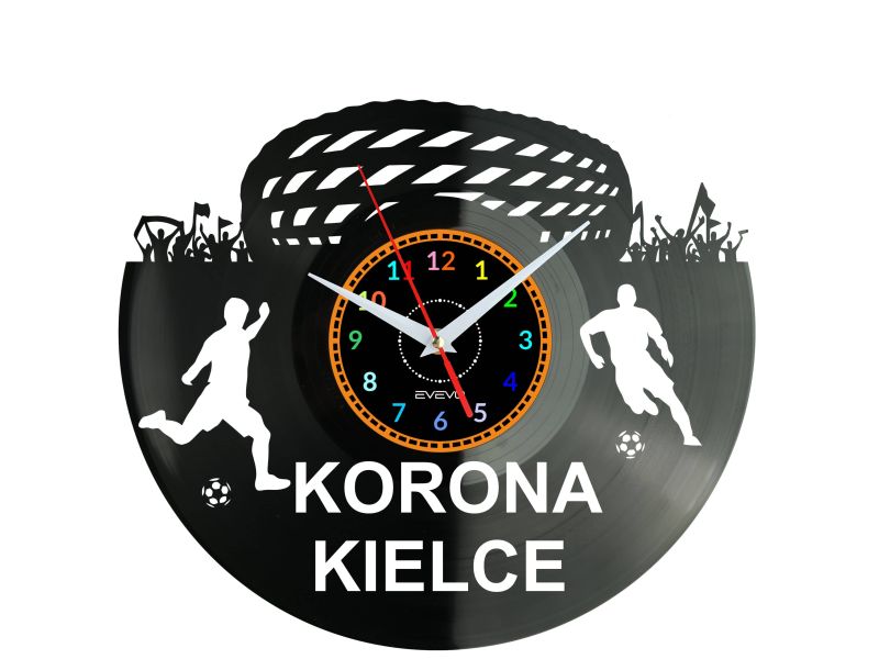 Korona Kielce Stadion Zegar Ścienny Płyta Winylowa Nowoczesny Dekoracyjny Na Prezent Urodziny