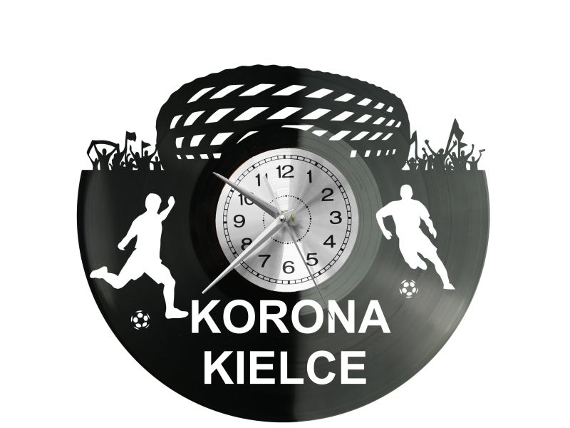 Korona Kielce Stadion Zegar Ścienny Płyta Winylowa Nowoczesny Dekoracyjny Na Prezent Urodziny