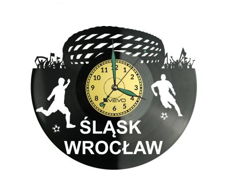 Śląsk Wrocław Stadion Zegar Ścienny Płyta Winylowa Nowoczesny Dekoracyjny Na Prezent Urodziny