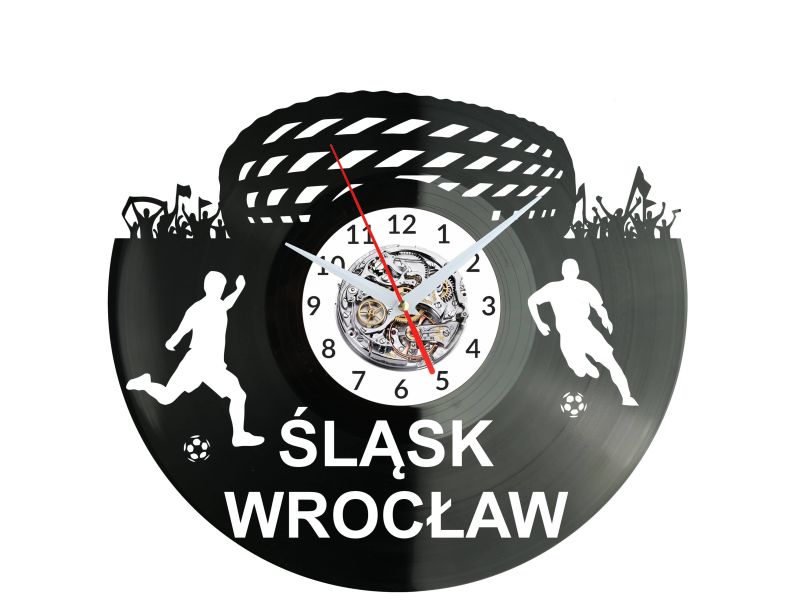 Śląsk Wrocław Stadion Zegar Ścienny Płyta Winylowa Nowoczesny Dekoracyjny Na Prezent Urodziny