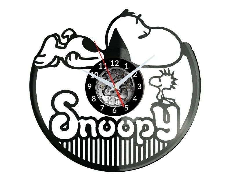 Snoopy Zegar Ścienny Płyta Winylowa Nowoczesny Dekoracyjny Na Prezent Urodziny