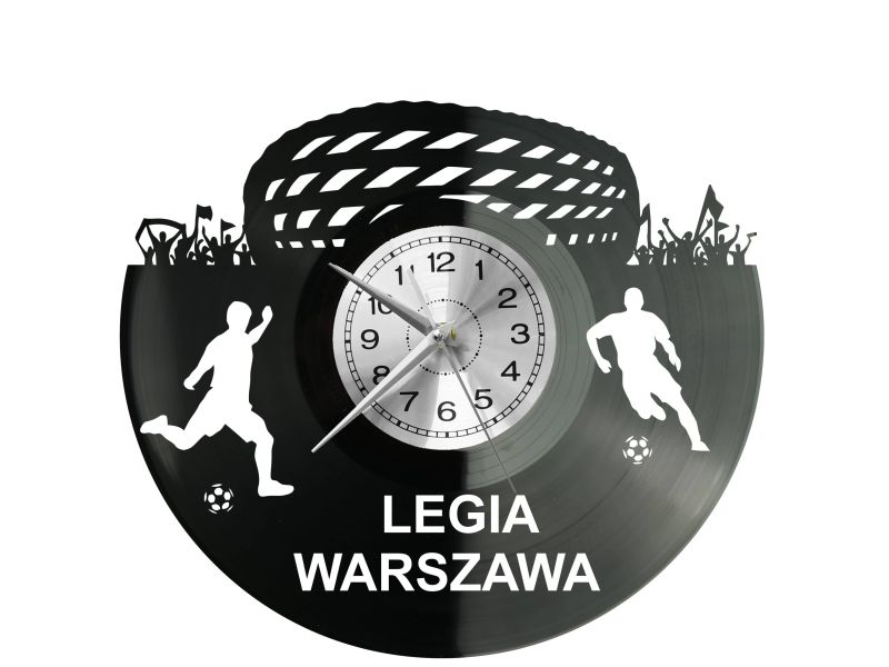 Legia Warszawa Stadion Zegar Ścienny Płyta Winylowa Nowoczesny Dekoracyjny Na Prezent Urodziny