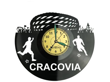 Cracovia Stadion Zegar Ścienny Płyta Winylowa Nowoczesny Dekoracyjny Na Prezent Urodziny