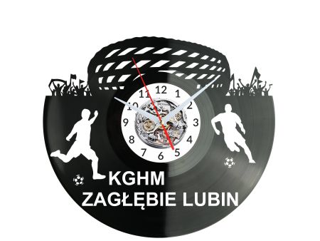 KGHM Zagłębie Lubin Stadion Zegar Ścienny Płyta Winylowa Nowoczesny Dekoracyjny Na Prezent Urodziny