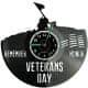 Veterans Day Zegar Ścienny Płyta Winylowa Nowoczesny Dekoracyjny Na Prezent Urodziny