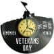 Veterans Day Zegar Ścienny Płyta Winylowa Nowoczesny Dekoracyjny Na Prezent Urodziny