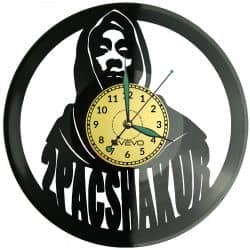 2 Pac Shakur Rapper Zegar Ścienny Płyta Winylowa Nowoczesny Dekoracyjny Na Prezent Urodziny