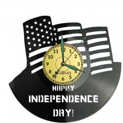 Independence Day Zegar Ścienny Płyta Winylowa Nowoczesny Dekoracyjny Na Prezent Urodziny