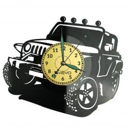 Samochód Terenowy (Jeep) Zegar Ścienny Płyta Winylowa Nowoczesny Dekoracyjny Na Prezent Urodziny