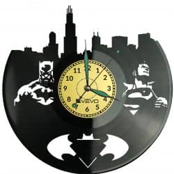 Batman Superman Zegar Ścienny Płyta Winylowa Nowoczesny Dekoracyjny Na Prezent Urodziny