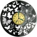 Motyle Zegar Ścienny Płyta Winylowa Nowoczesny Dekoracyjny Na Prezent Urodziny