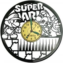Super Mario Zegar Ścienny Płyta Winylowa Nowoczesny Dekoracyjny Na Prezent Urodziny