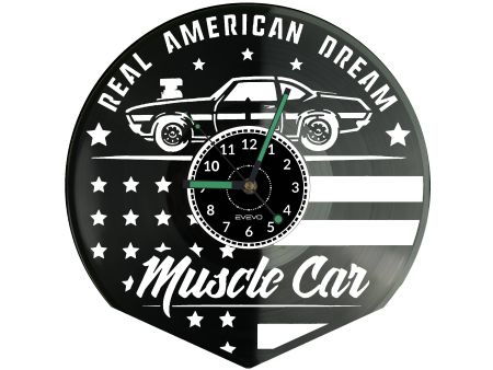 American Muscle Car Zegar Ścienny Płyta Winylowa Nowoczesny Dekoracyjny Na Prezent Urodziny