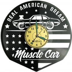 American Muscle Car Zegar Ścienny Płyta Winylowa Nowoczesny Dekoracyjny Na Prezent Urodziny