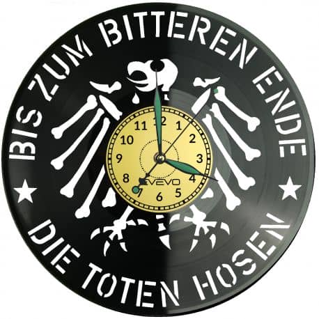 Die Toten Hosen Zegar Ścienny Płyta Winylowa Nowoczesny Dekoracyjny Na Prezent Urodziny