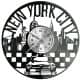 New York Zegar Ścienny Płyta Winylowa Nowoczesny Dekoracyjny Na Prezent Urodziny
