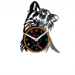 Yorkshire Terrier  Zegar Ścienny Płyta Winylowa Nowoczesny Dekoracyjny Na Prezent Urodziny