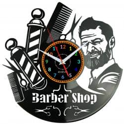 Barber Shop  Zegar Ścienny Płyta Winylowa Nowoczesny Dekoracyjny Na Prezent Urodziny