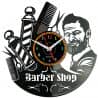 Barber Shop  Zegar Ścienny Płyta Winylowa Nowoczesny Dekoracyjny Na Prezent Urodziny