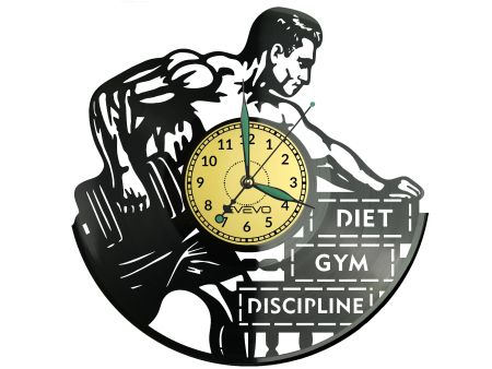 Diet Gym Disciplin Zegar Ścienny Płyta Winylowa Nowoczesny Dekoracyjny Na Prezent Urodziny