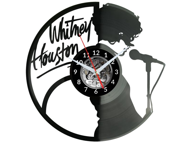 Whitney Houston Zegar Ścienny Płyta Winylowa Nowoczesny Dekoracyjny Na Prezent Urodziny