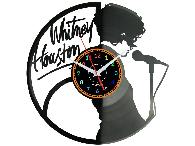 Whitney Houston Zegar Ścienny Płyta Winylowa Nowoczesny Dekoracyjny Na Prezent Urodziny