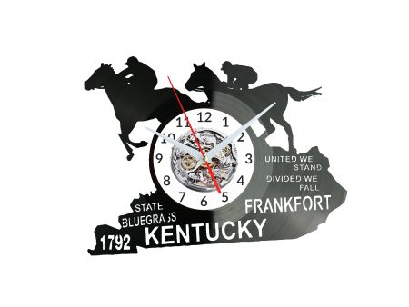 Kentucky Stan USA Zegar Ścienny Płyta Winylowa Nowoczesny Dekoracyjny Na Prezent Urodziny