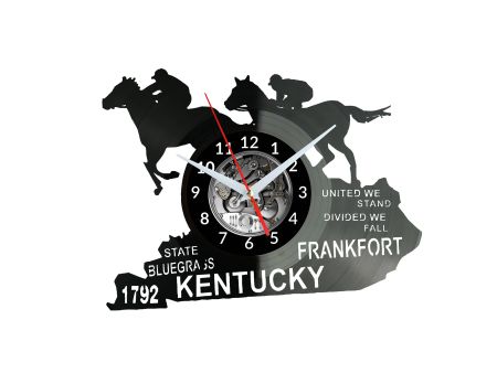 Kentucky Stan USA Zegar Ścienny Płyta Winylowa Nowoczesny Dekoracyjny Na Prezent Urodziny