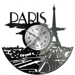 Paryż Zegar Ścienny Płyta Winylowa Nowoczesny Dekoracyjny Na Prezent Urodziny