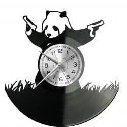 Panda Zegar Ścienny Płyta Winylowa Nowoczesny Dekoracyjny Na Prezent Urodziny