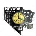 Nevada Stan USA Zegar Ścienny Płyta Winylowa Nowoczesny Dekoracyjny Na Prezent Urodziny