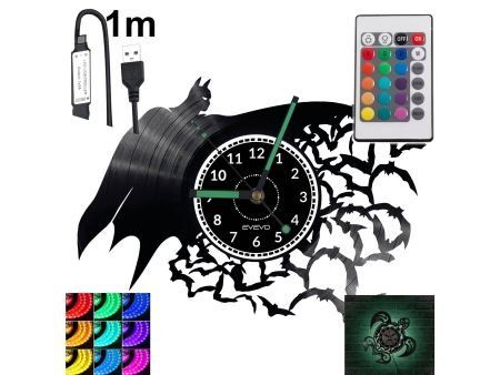 BATMAN Zegar Ścienny Podświetlany LED RGB Na Pilota Płyta Winylowa Nowoczesny Dekoracyjny Na Prezent