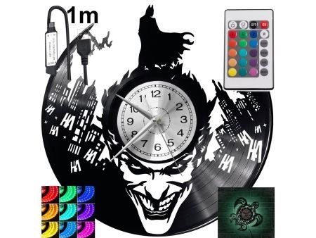 BATMAN Zegar Ścienny Podświetlany LED RGB Na Pilota Płyta Winylowa Nowoczesny Dekoracyjny Na Prezent