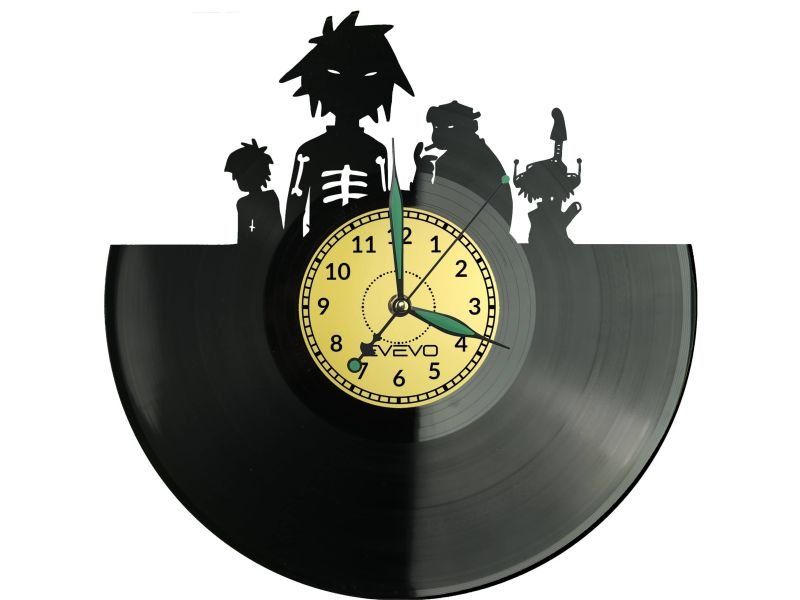 GORILLAZ ZESPÓŁ MUZYCZNY ZEGAR ŚCIENNY PŁYTA WINYLOWA PREZENT UPOMINEK URODZINY DLA NIEJ DLA NIEGO EVEVO EVEVO.PL W3431