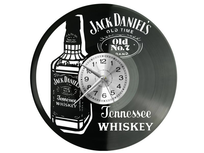 WHISKEY JACK DANIEL'S ZEGAR ŚCIENNY PŁYTA WINYLOWA PREZENT UPOMINEK URODZINY DLA NIEJ DLA NIEGO EVEVO EVEVO.PL W3447