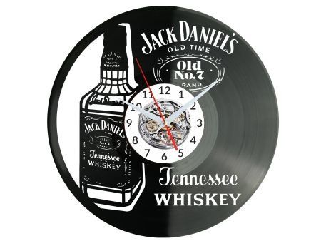 WHISKEY JACK DANIEL'S ZEGAR ŚCIENNY PŁYTA WINYLOWA PREZENT UPOMINEK URODZINY DLA NIEJ DLA NIEGO EVEVO EVEVO.PL W3447