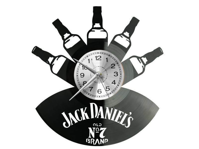 WHISKY JACK DANIELS ZEGAR ŚCIENNY PŁYTA WINYLOWA PREZENT UPOMINEK URODZINY DLA NIEJ DLA NIEGO EVEVO EVEVO.PL W3450