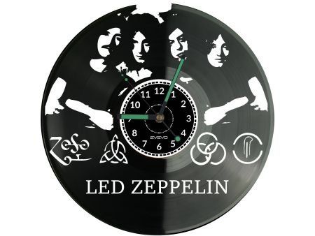 LED ZEPPELIN ZEGAR ŚCIENNY PŁYTA WINYLOWA PREZENT UPOMINEK URODZINY DLA NIEJ DLA NIEGO EVEVO EVEVO.PL W3457