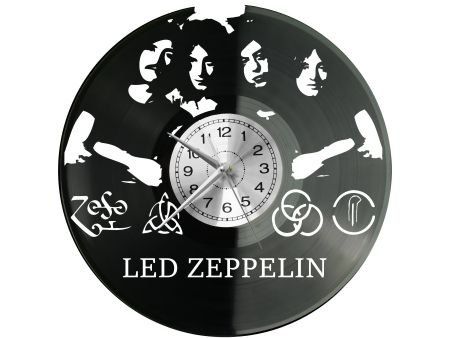 LED ZEPPELIN ZEGAR ŚCIENNY PŁYTA WINYLOWA PREZENT UPOMINEK URODZINY DLA NIEJ DLA NIEGO EVEVO EVEVO.PL W3457