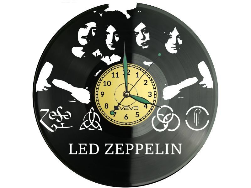 LED ZEPPELIN ZEGAR ŚCIENNY PŁYTA WINYLOWA PREZENT UPOMINEK URODZINY DLA NIEJ DLA NIEGO EVEVO EVEVO.PL W3457