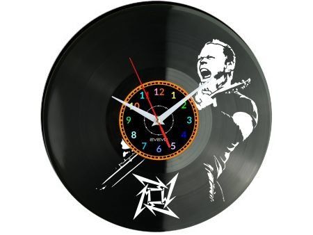 METALLICA ZESPÓŁ MUZYCZNY ZEGAR ŚCIENNY DEKORACYJNY NOWOCZESNY PŁYTA WINYLOWA WINYL NA PREZENT EVEVO EVEVO.PL W3466